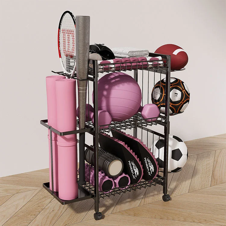 Padlón álló fém jógaszőnyeg tároló állvány