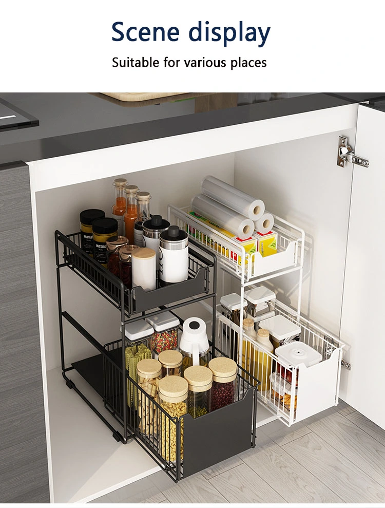 Dual Tier Multifunctional Kitchen Organizer