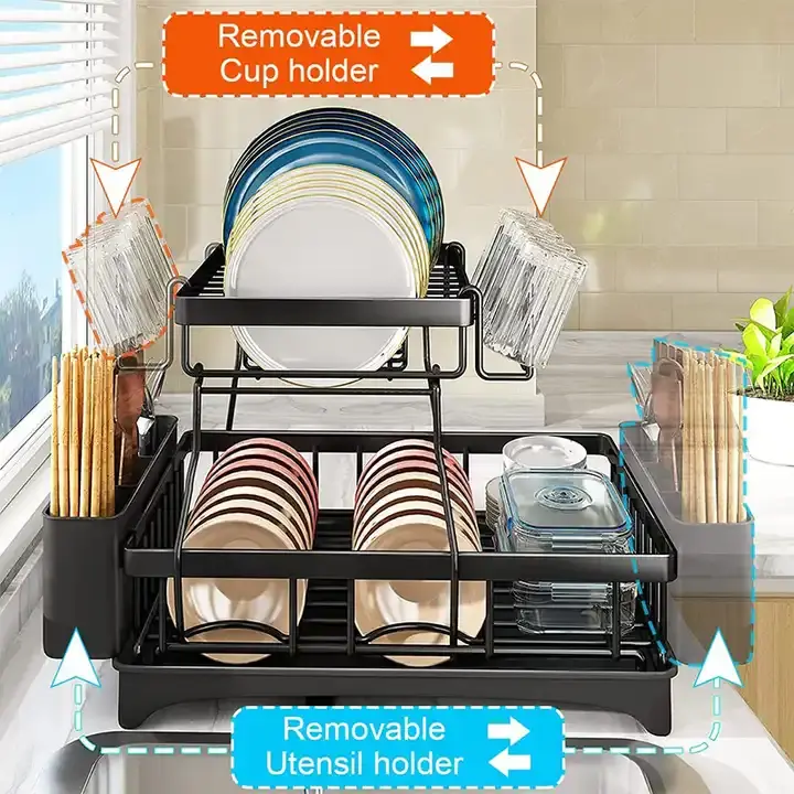 Metal Kitchen Countertop Dish Drying Rack